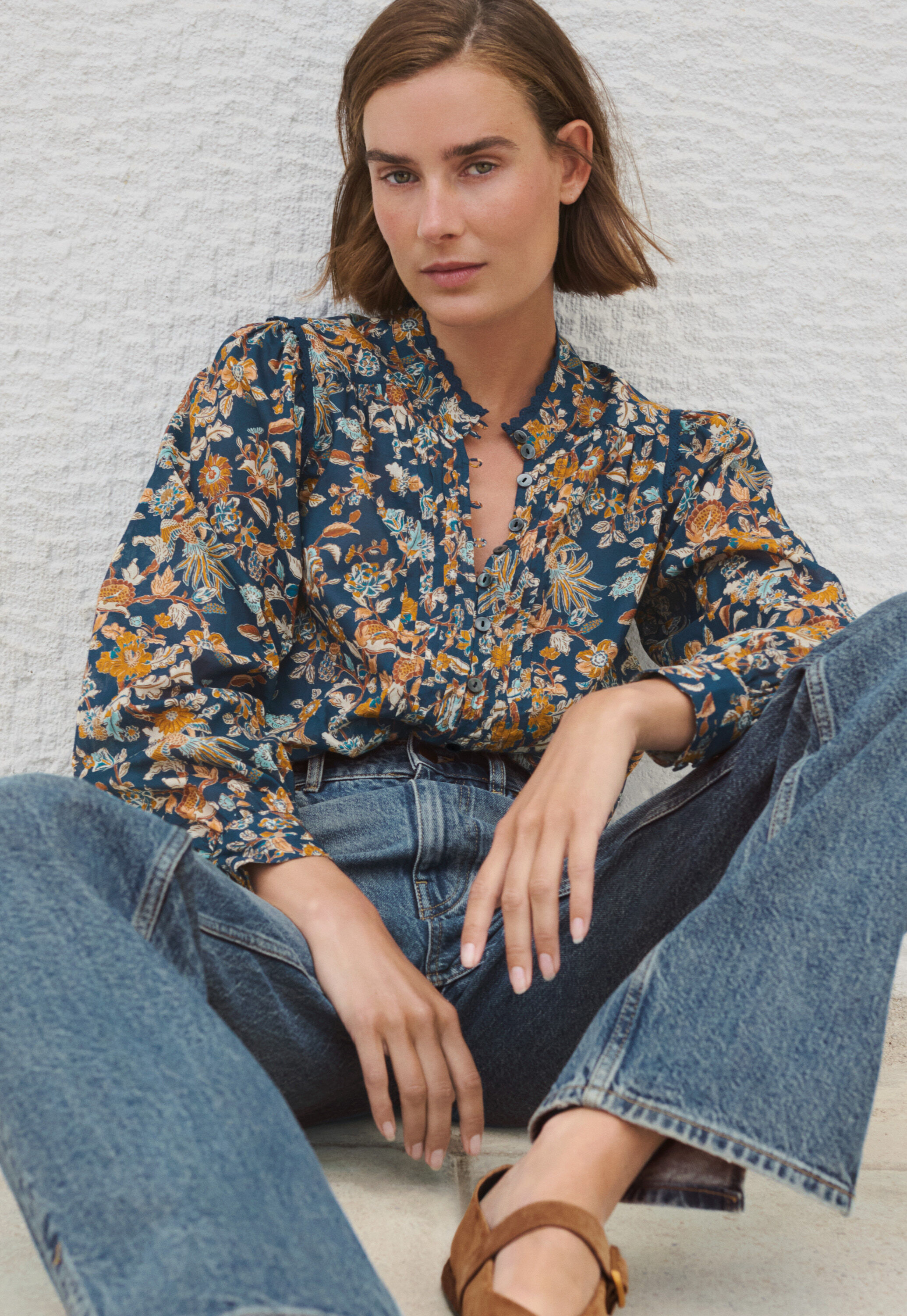 Bluse mit Biesen