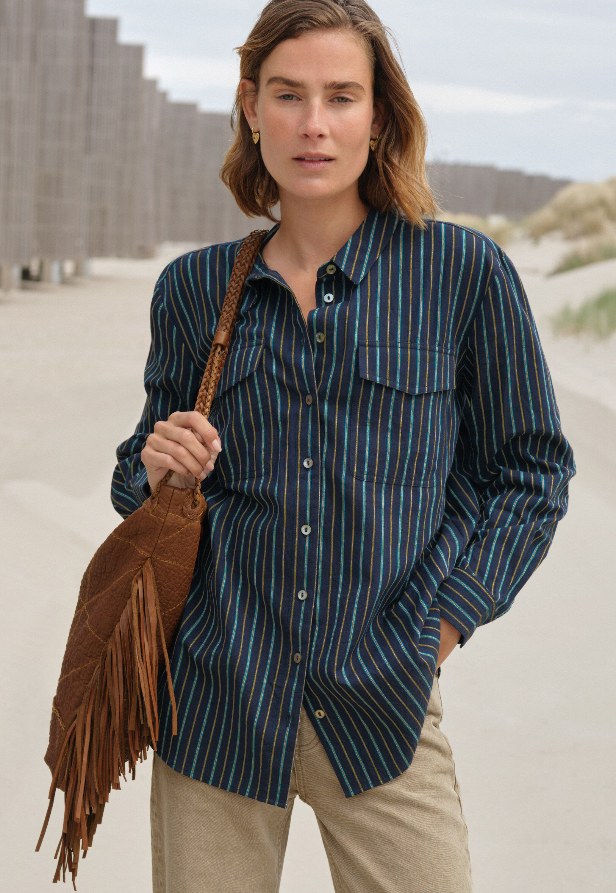 Bluse mit Biesen