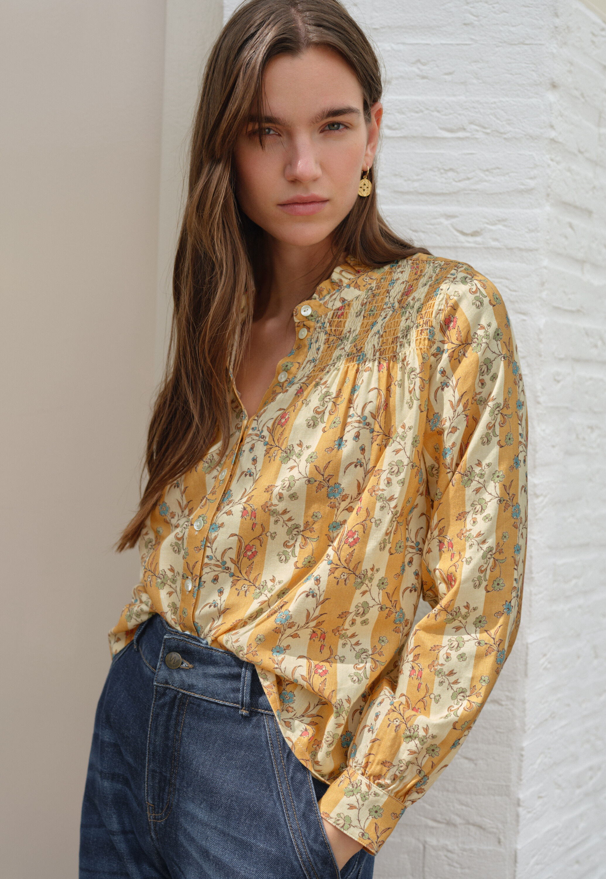 Bluse mit Biesen