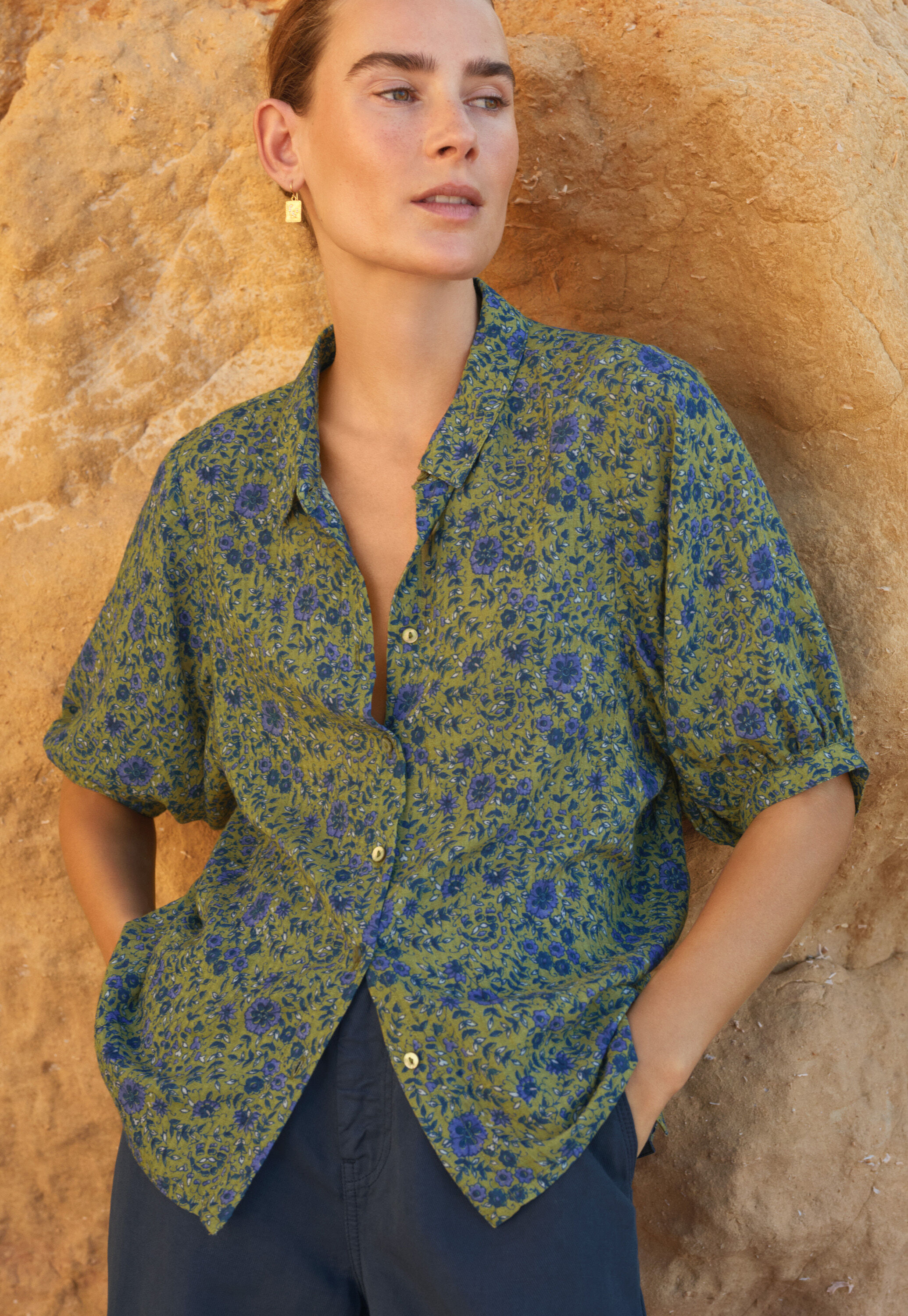 Bluse mit Biesen