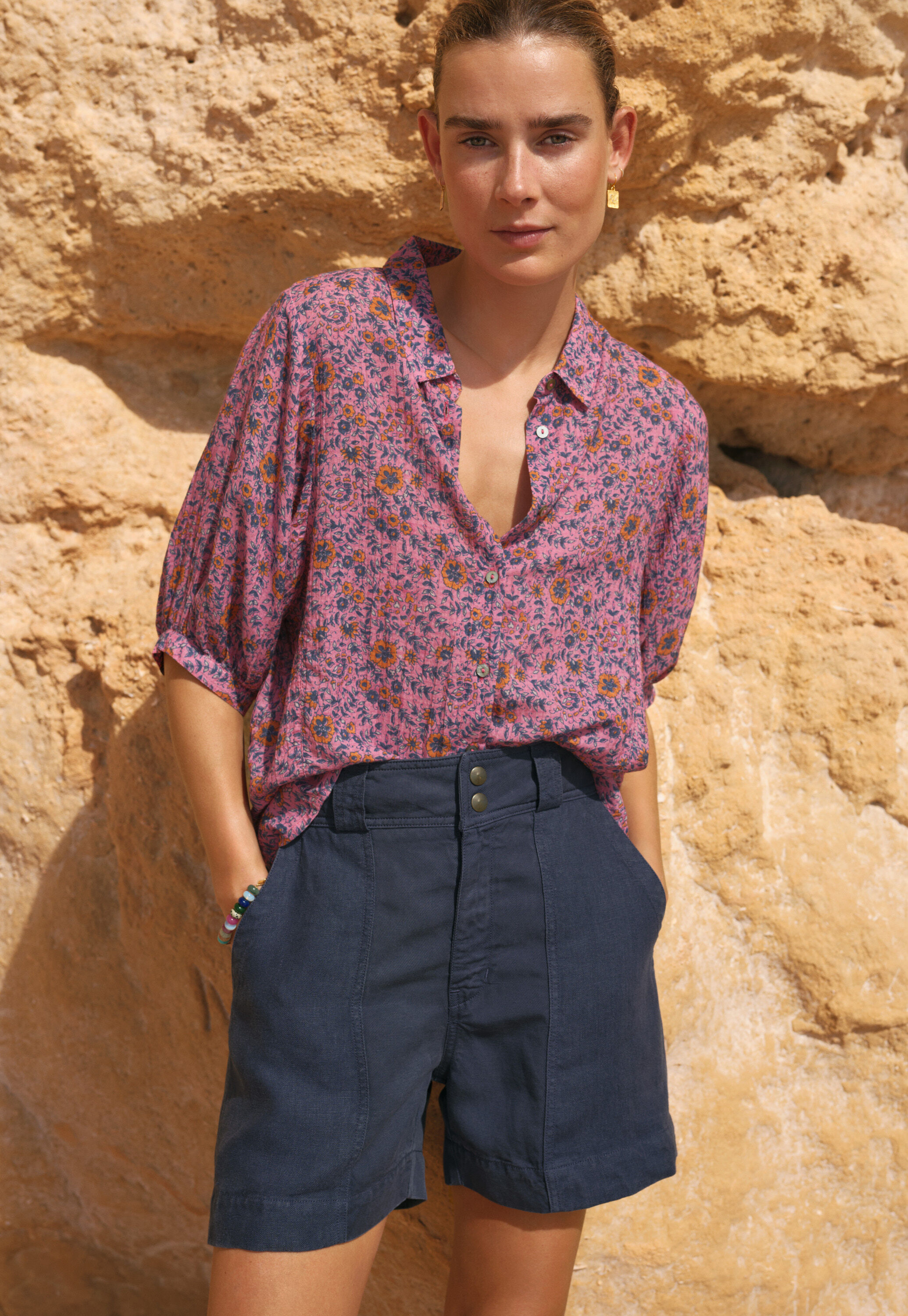 Bluse mit Biesen