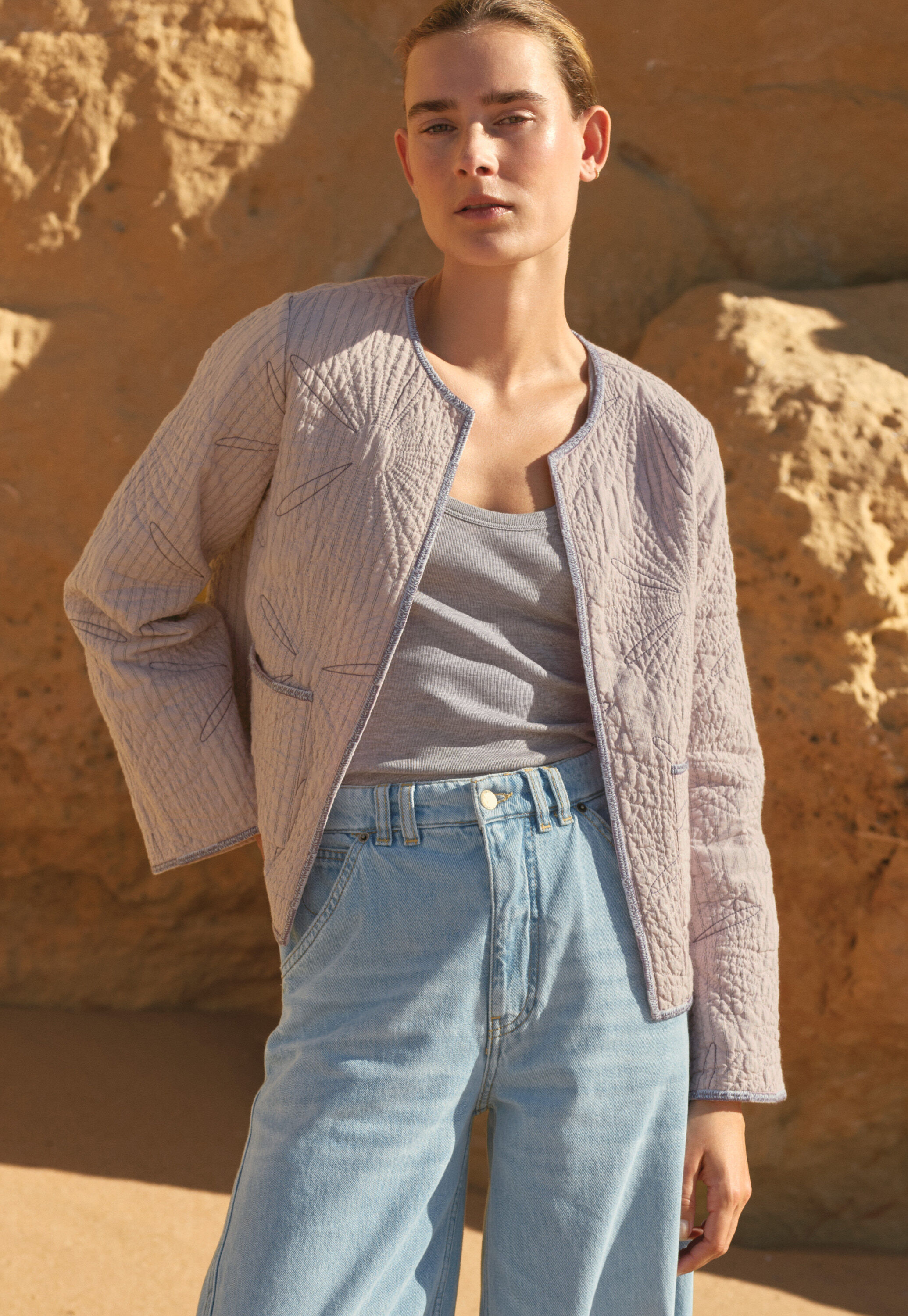 Cardigan mit Zopfmuster