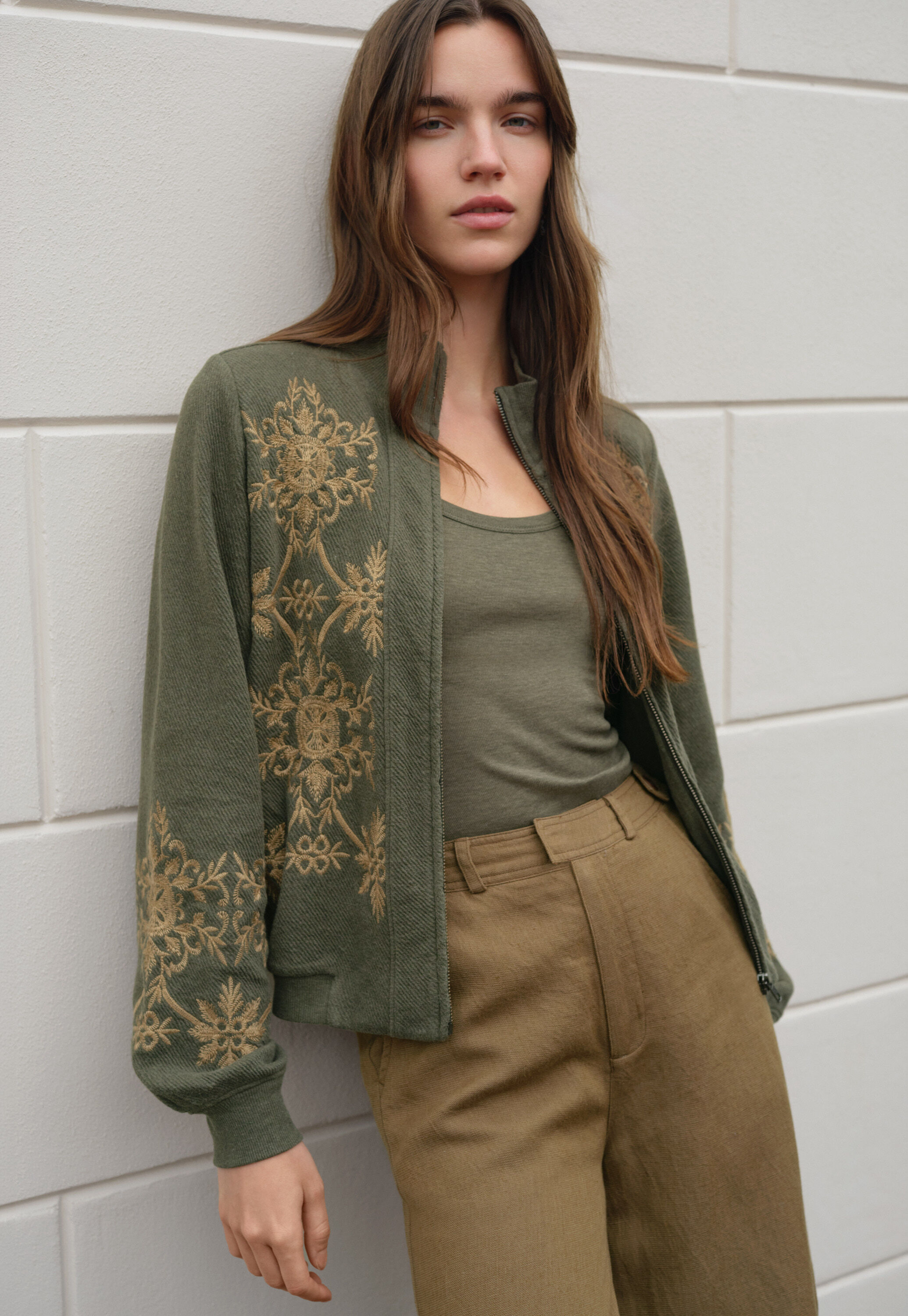Cardigan mit Zopfmuster