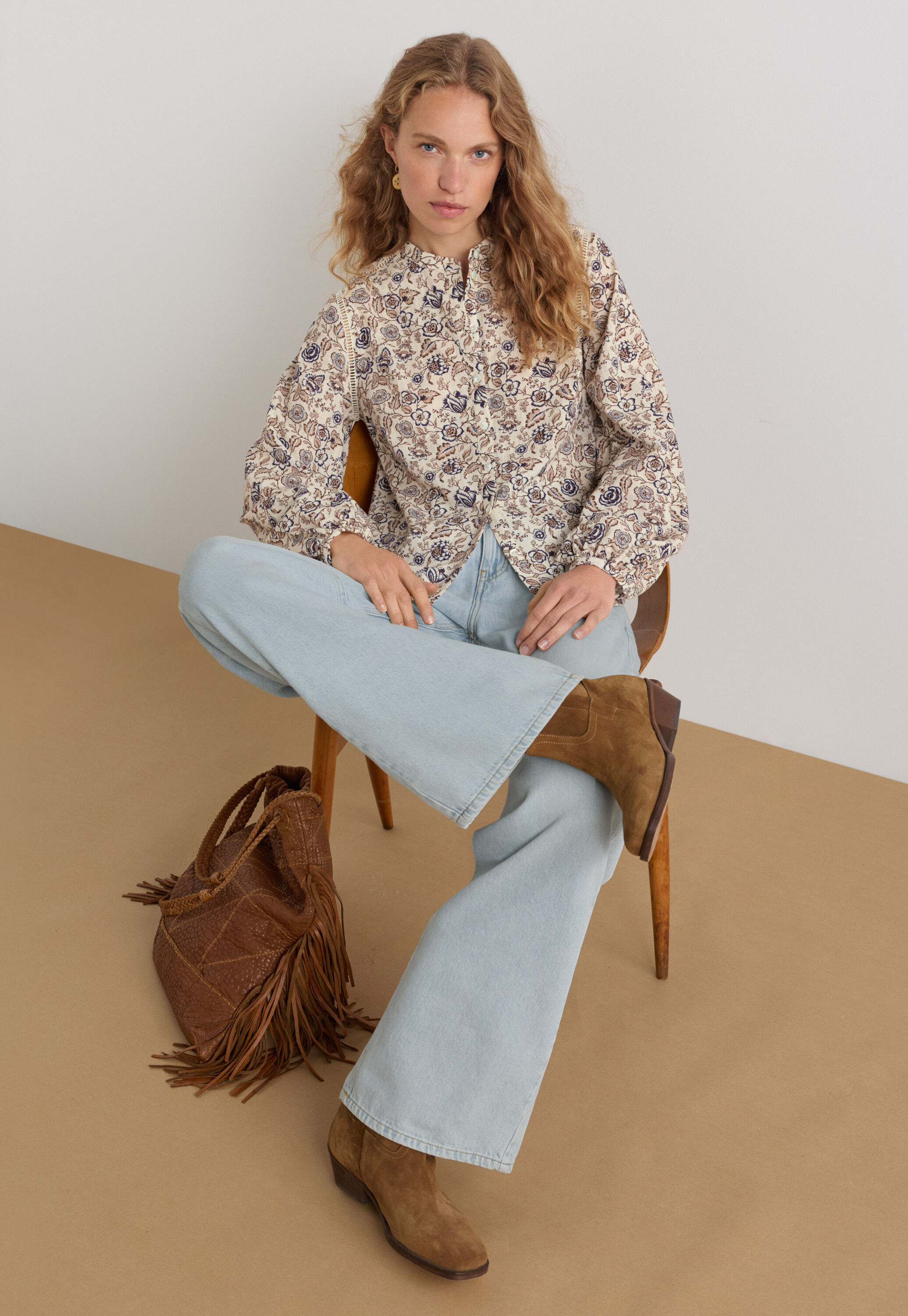 Bluse mit Biesen