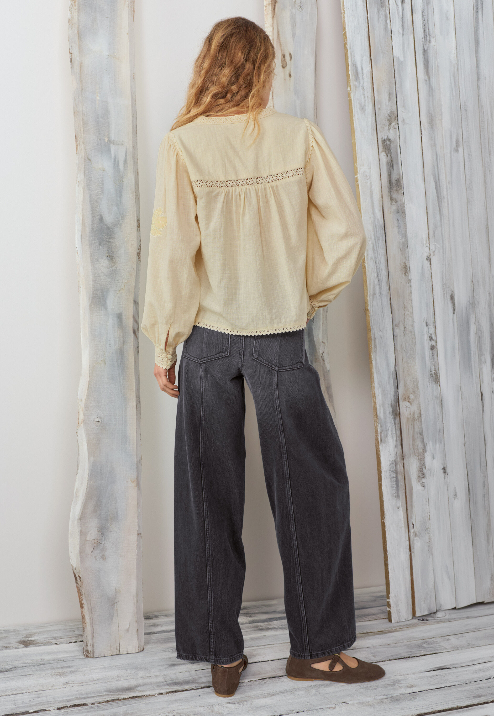 Jeans mit Nahtdetails, Schwarz, large