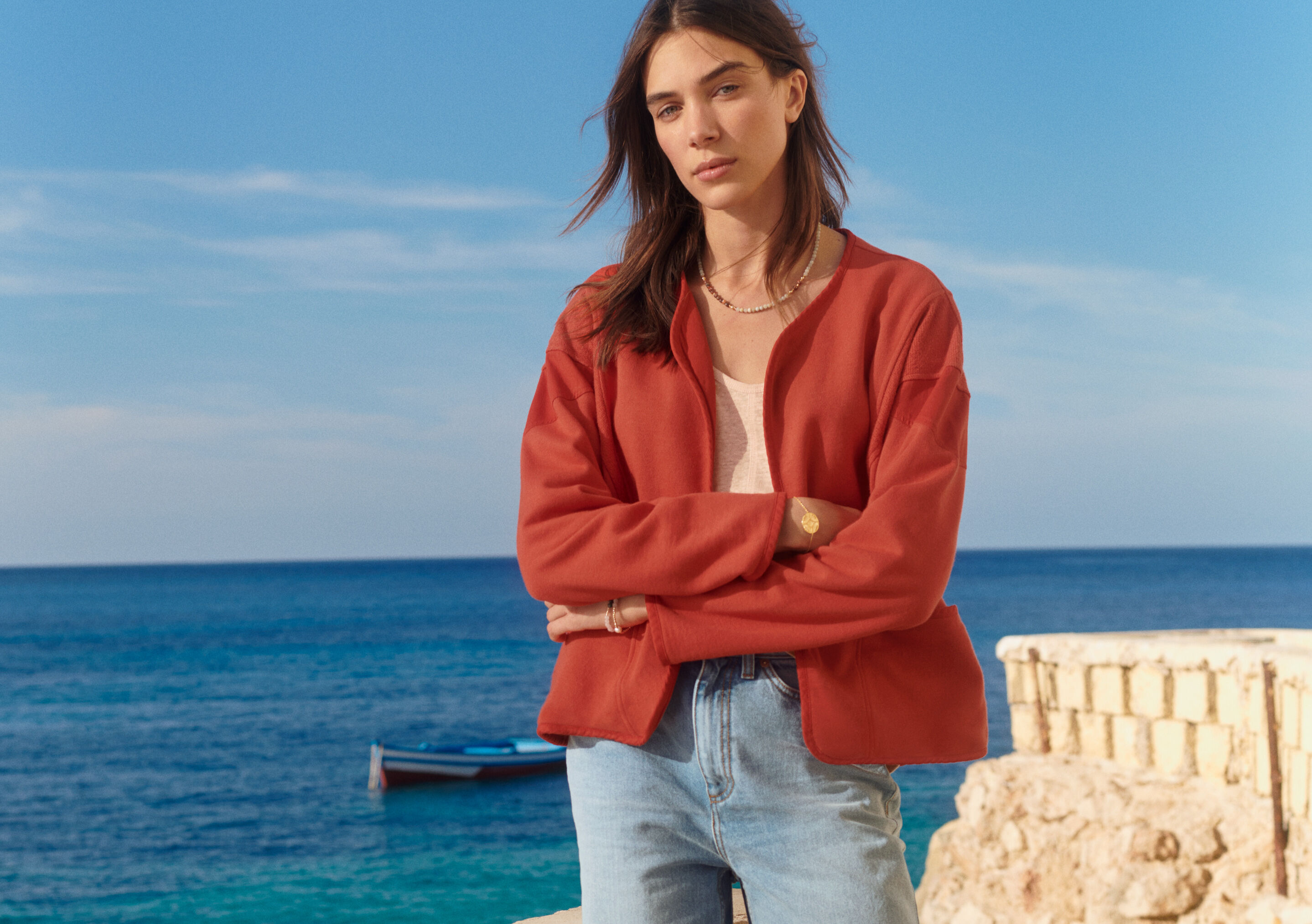 Cardigan mit Zopfmuster
