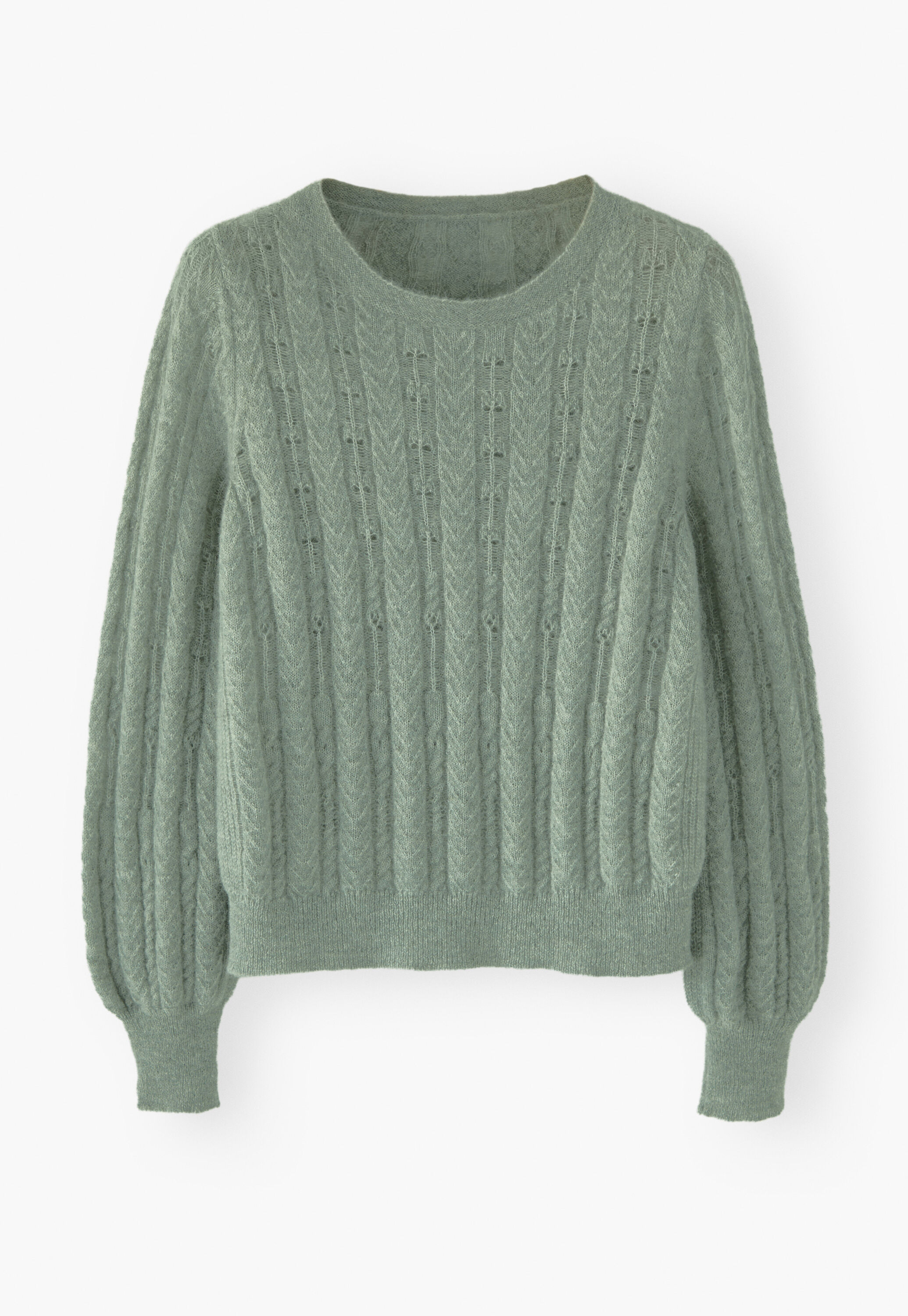Spitzenmuster-Pullover