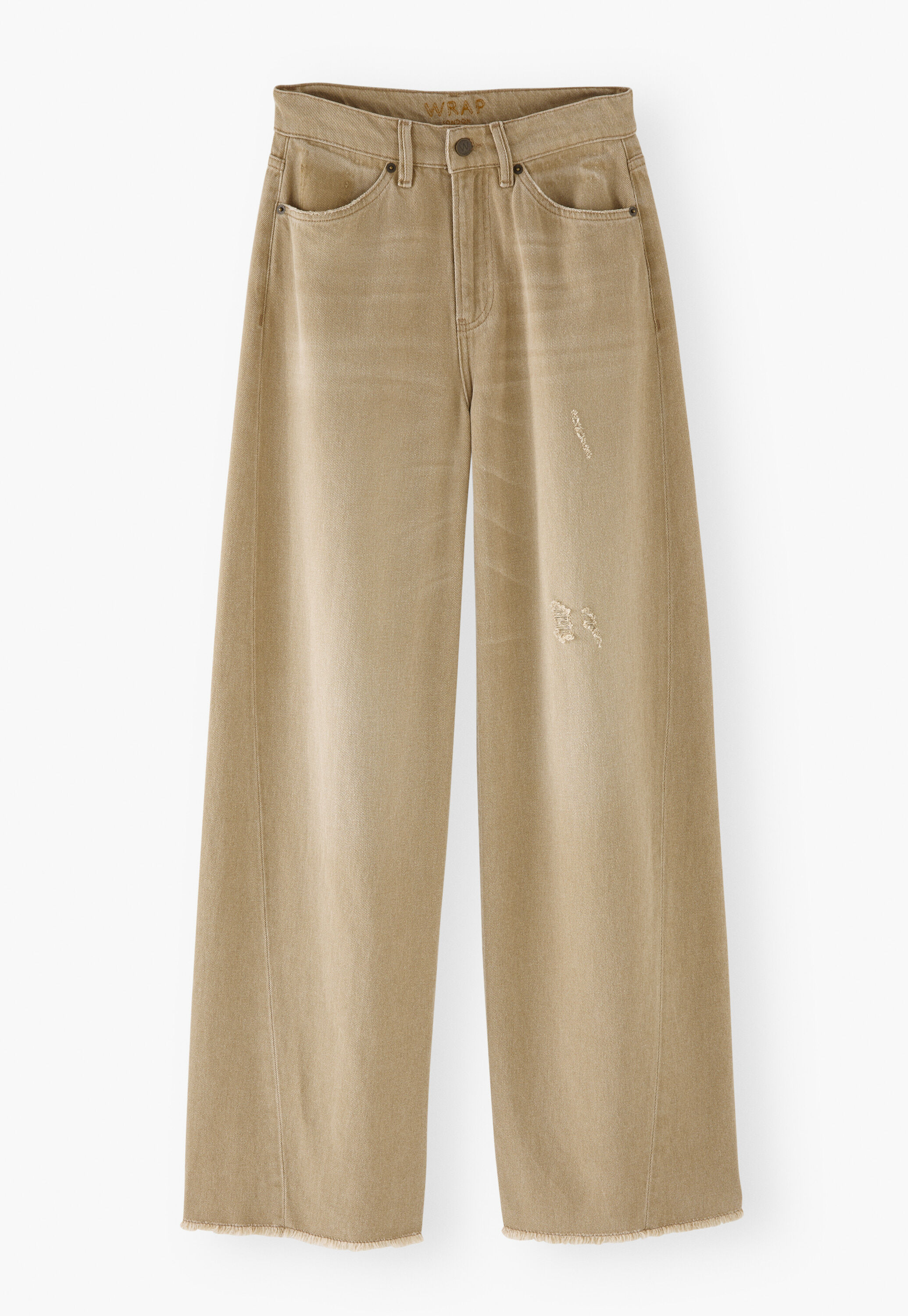 Mittelhoch taillierte Jeans mit weitem Bein