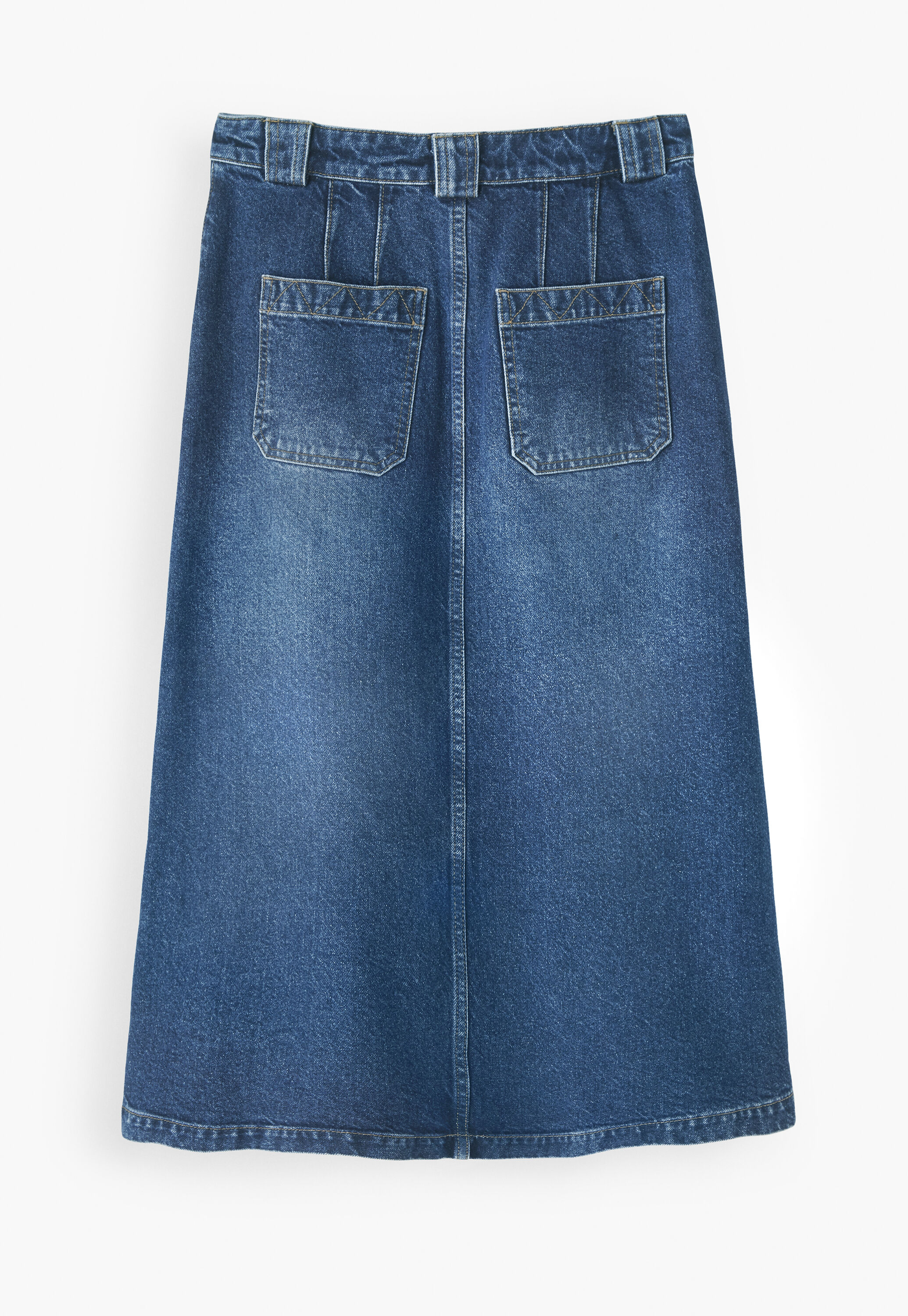 Durchgekn&ouml;pfter Rock aus Denim