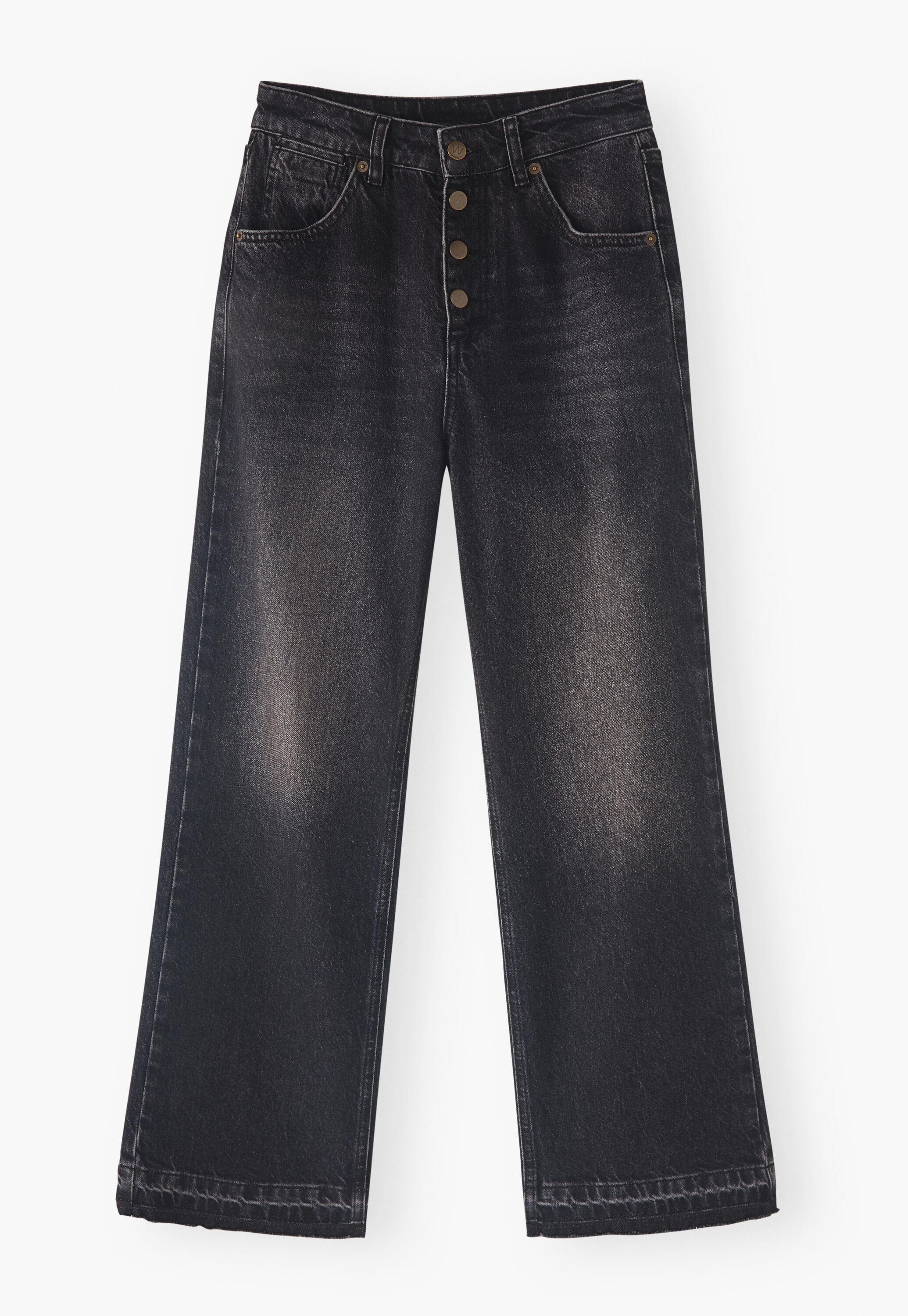 Jeans mit ausgelassenem Saum