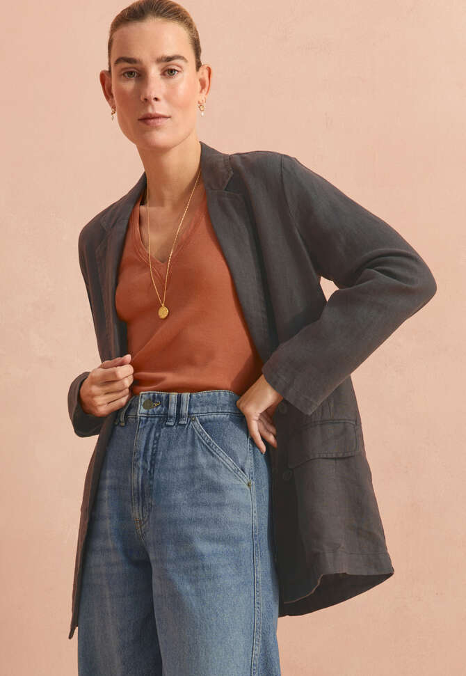 Entspannter Blazer, Kohlschwarz, completeTheLook
