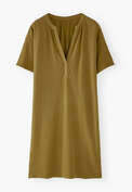 Kurzes Kleid, Bronzeoliv, webstill