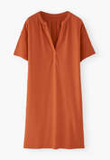 Kurzes Kleid, Mandarine, webstill