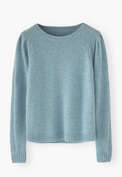 Pullover mit Puff&auml;rmeln, Cerulean-Grau, webstill
