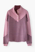 Sweatshirt mit Streifen, Ros&eacute;, webstill