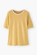 Jersey-T-Shirt, Warmes Gelb, webstill