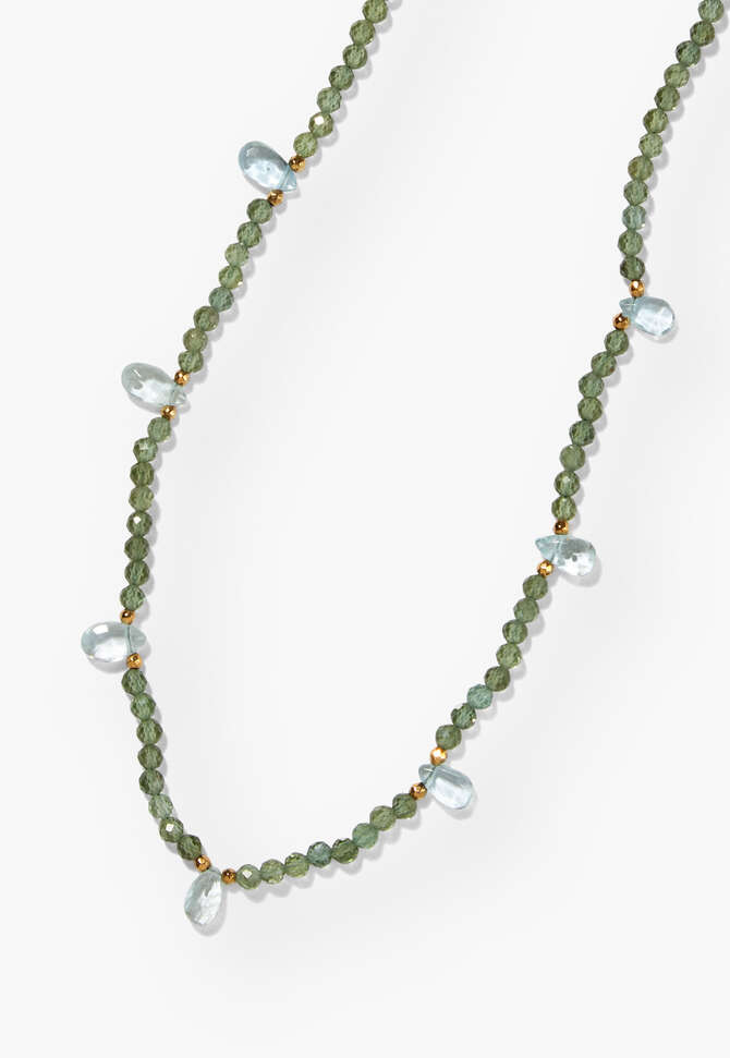 Perlenkette, Blaue Jade, completeTheLook