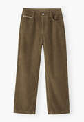 Cropped-Cordhose, Khaki, webstill