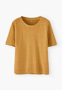 Kastiges T-Shirt, Goldgelb, webstill