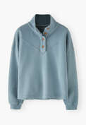 Sweatshirt mit Streifen, St&uuml;rmisches Blau, webstill