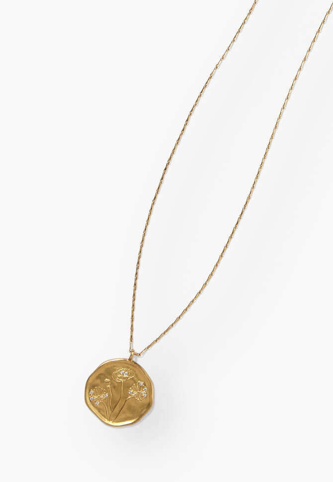 Lange Halskette mit Anh&auml;nger, Gold, completeTheLook