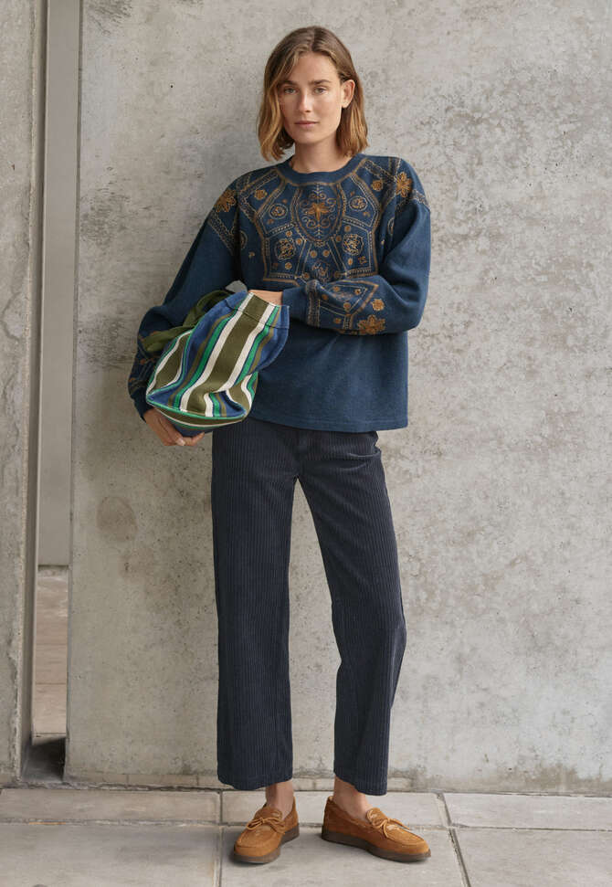 Cropped-Cordhose, Mitternacht, completeTheLook