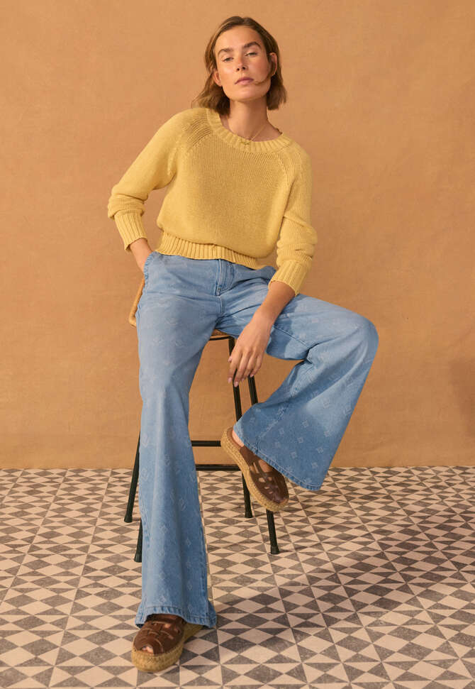 Pullover mit Tunnelzug, Zartes Gelb, completeTheLook