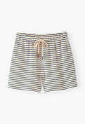 Gestreifte Shorts, Off-White/Indigo, webstill