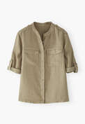 Safari-Bluse, Khaki, webstill