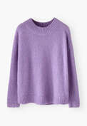 Strickpullover, Flieder, webstill