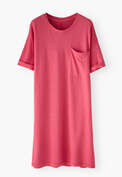 T-Shirt-Kleid, Wassermelonenrosa, webstill