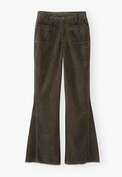Cordhose mit geflochtenem Detail, Khaki-Kohlschwarz, webstill