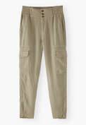 Cargohose, Blasses Khaki, webstill