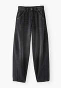 Jeans mit Nahtdetails, Schwarz, webstill