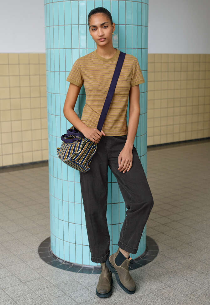 Gestreiftes T-Shirt, Sand/Ros&eacute;, completeTheLook