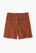 Shorts mit aufgesetzten Taschen, Rauchiges Ozeanblau, webstill