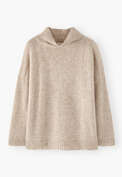 Pullover mit hohem Kragen, Nerz-Twist, webstill